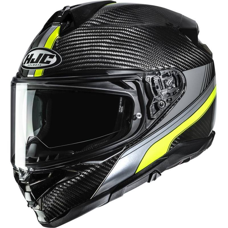 Casco integrale da moto HJC F72 Carbon Eos MC3H nero-giallo fluo