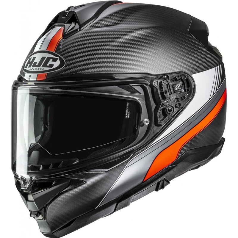 Casco integrale da moto HJC F72 Carbon Eos MC6HSF nero-arancione