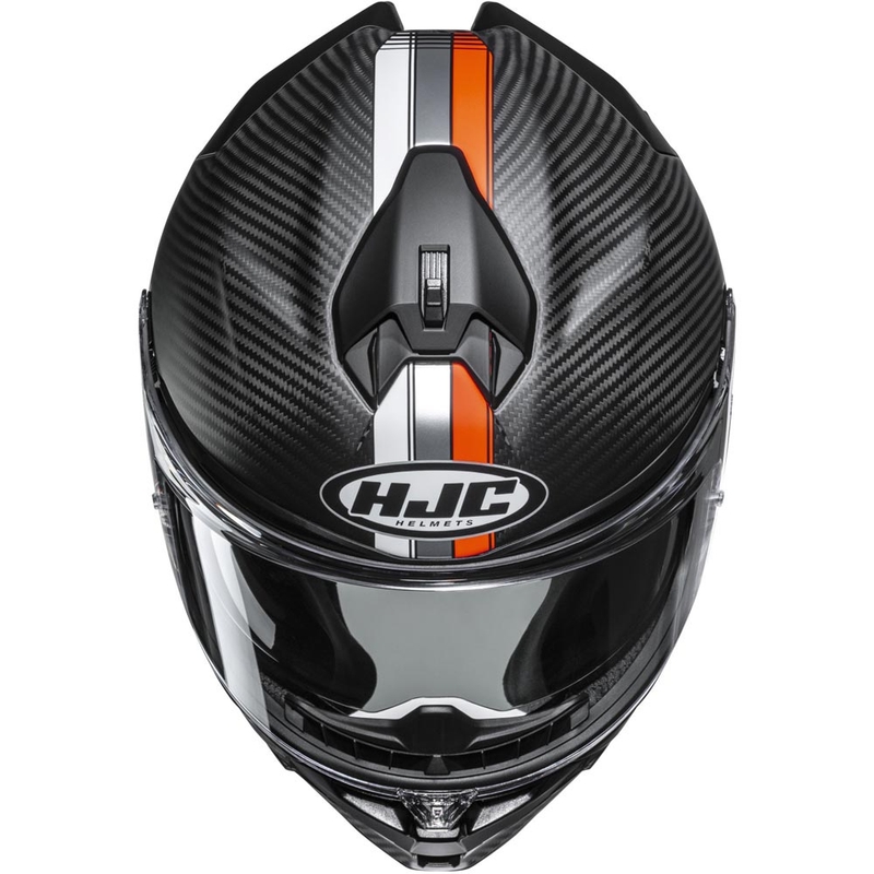 Casco integrale da moto HJC F72 Carbon Eos MC6HSF nero-arancione