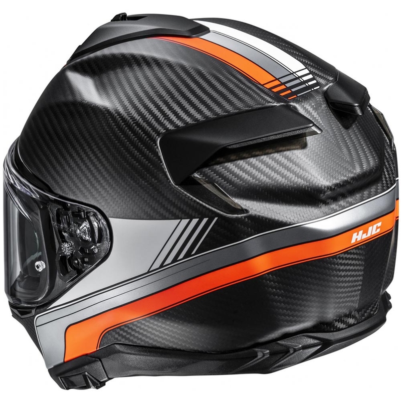 Casco integrale da moto HJC F72 Carbon Eos MC6HSF nero-arancione