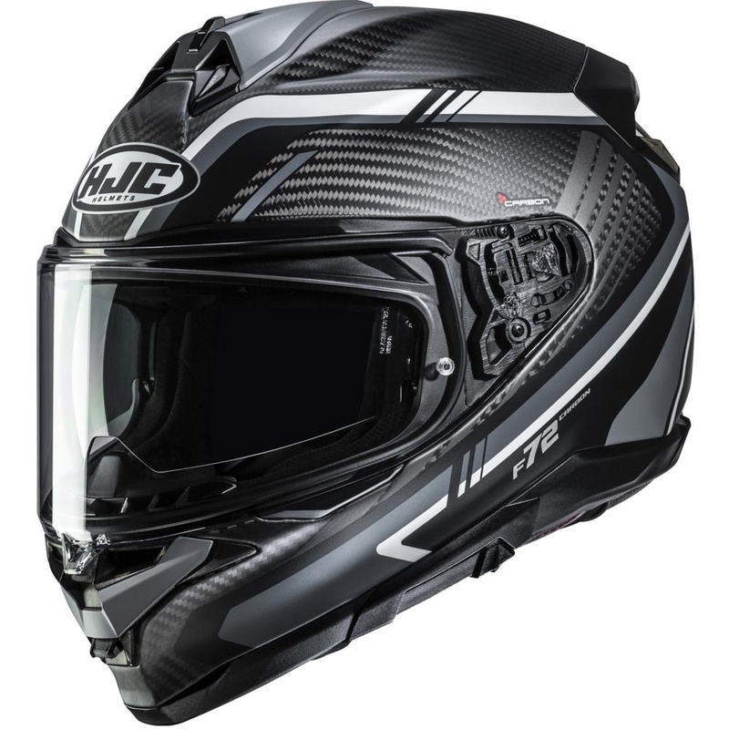 Casco integrale da moto HJC F72 Carbon Kairo MC5SF nero-grigio-bianco