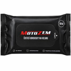 Salviette detergenti per caschi MotoZem, confezione da 10 pezzi.
