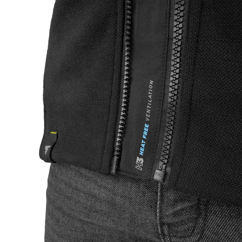 Felpa da moto Shima Daybreaker nera-giallo fluo