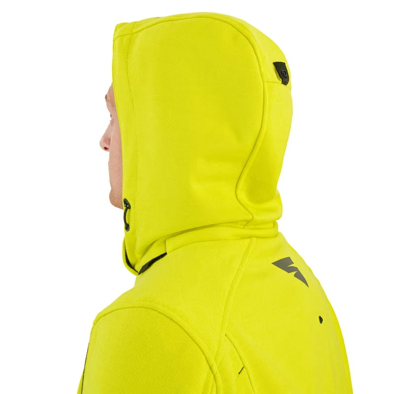 Felpa da moto Shima Daybreaker nera-giallo fluo