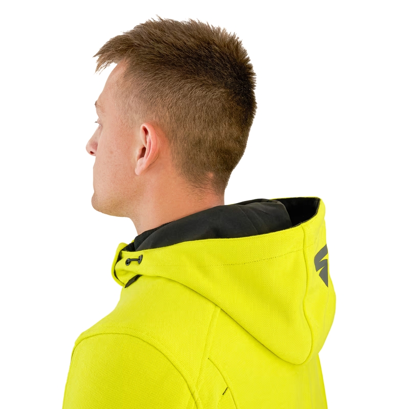 Felpa da moto Shima Daybreaker nera-giallo fluo