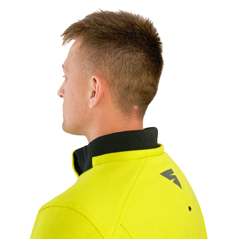 Felpa da moto Shima Daybreaker nera-giallo fluo
