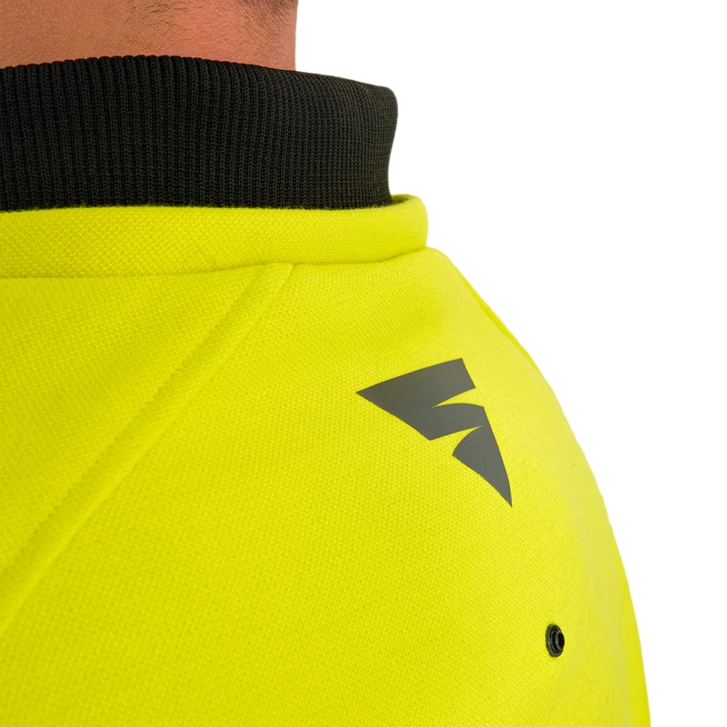 Felpa da moto Shima Daybreaker nera-giallo fluo