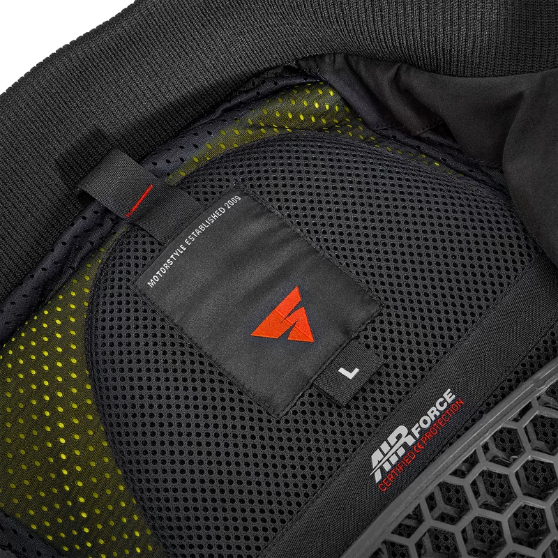 Felpa da moto Shima Daybreaker nera-giallo fluo