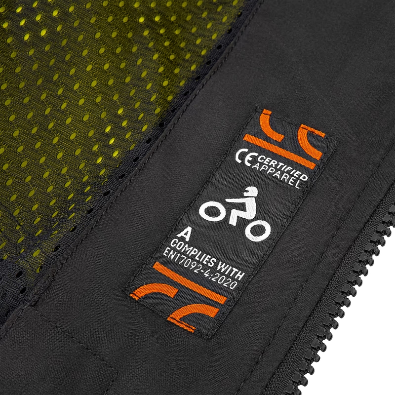 Felpa da moto Shima Daybreaker nera-giallo fluo