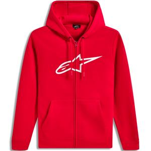 Felpa con cappuccio e zip Alpinestars Ageless 3 rosso-bianco