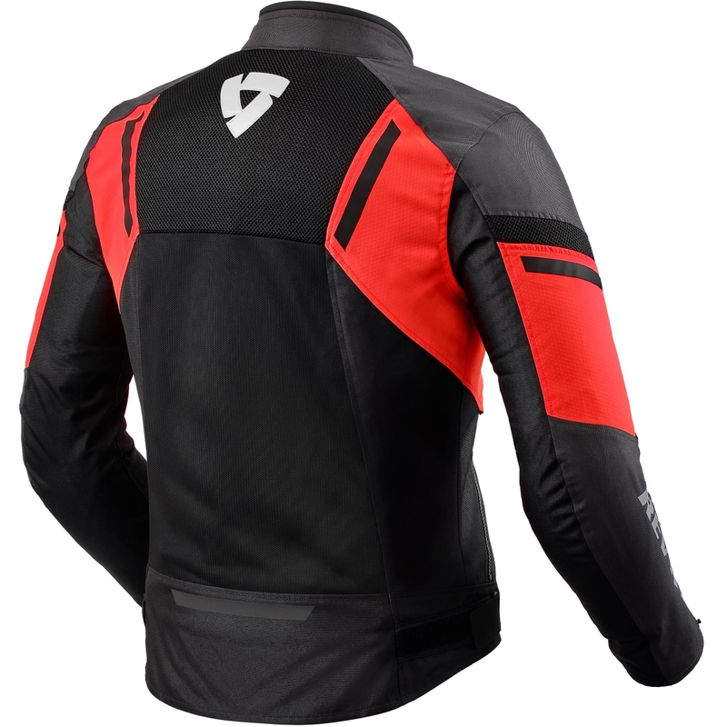 Giacca da moto Revit GT-R Air 3 nero-rosso fluo