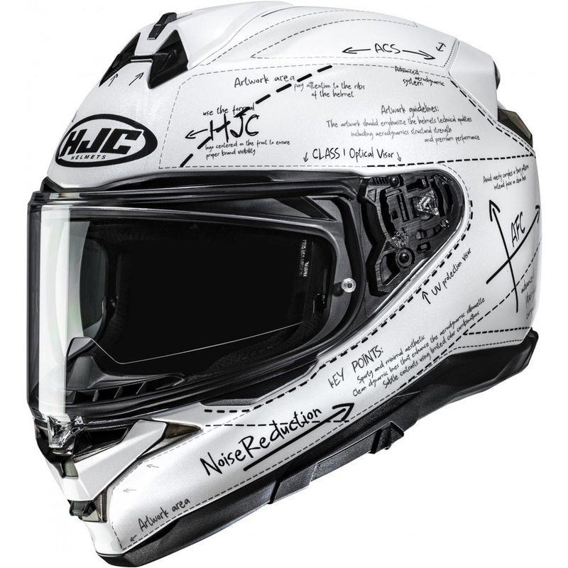 Casco integrale da moto HJC F72 Odyssea MC10 bianco-nero