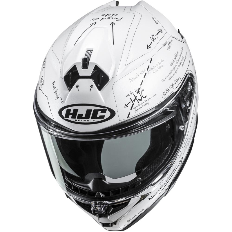 Casco integrale da moto HJC F72 Odyssea MC10 bianco-nero