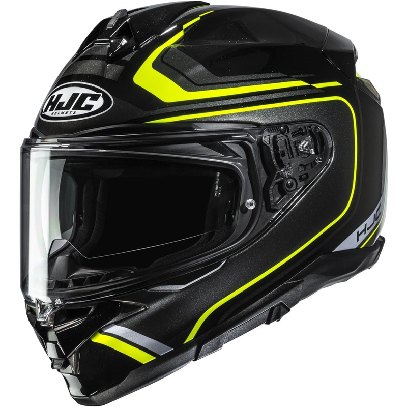 Casco integrale da moto HJC F72 Oflo MC3H nero-giallo fluo