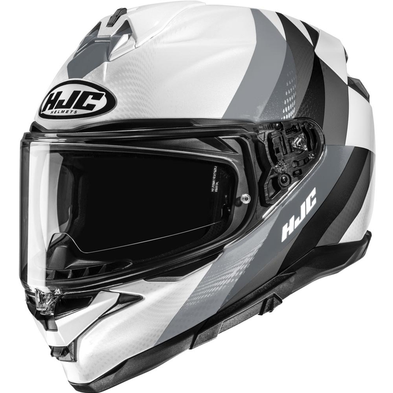 Casco integrale da moto HJC F72 Racero MC10 bianco-grigio-nero