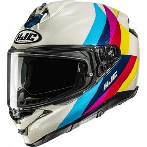 Casco integrale da moto HJC F72 Racero MC23 di colore bianco