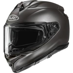 Casco integrale da moto HJC F72 Solid, colore grigio titanio semi-opaco.