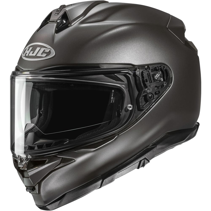 Casco integrale da moto HJC F72 Solid, colore grigio titanio semi-opaco.