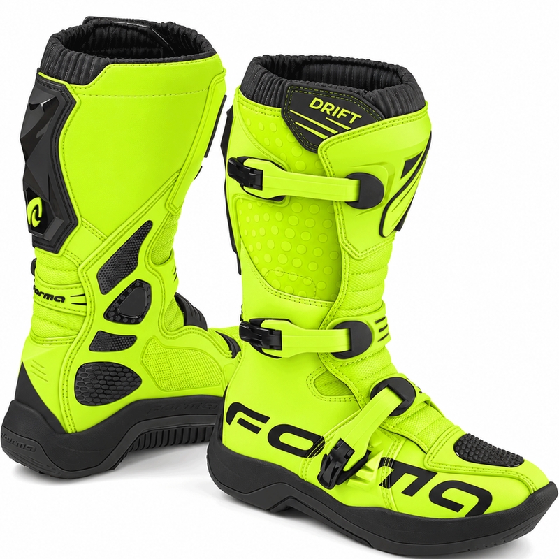 Stivali da motocross Forma Drift giallo fluo-nero
