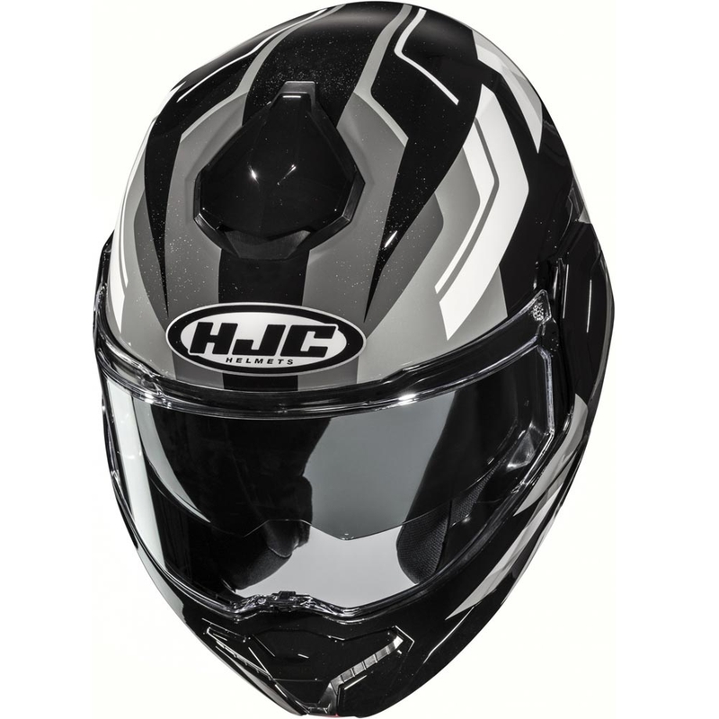 Casco da moto apribile HJC i101 Krone MC5 nero-grigio-bianco