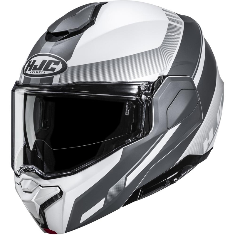 Casco da moto apribile HJC i101 Mira MC10SF bianco-grigio