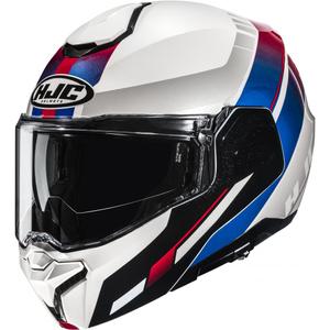 Casco da moto apribile HJC i101 Mira MC21 bianco-blu-rosso