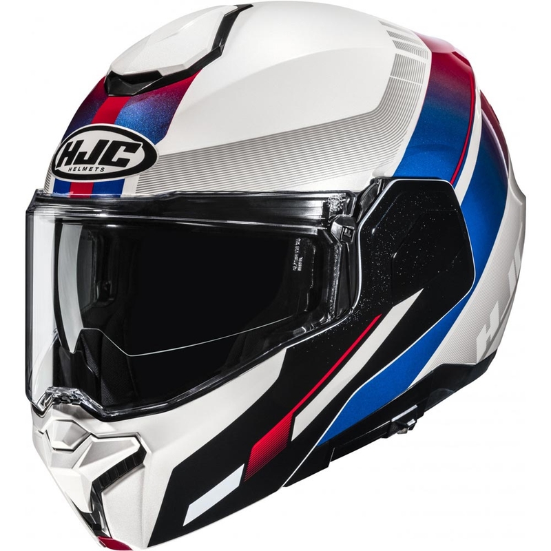Casco da moto apribile HJC i101 Mira MC21 bianco-blu-rosso