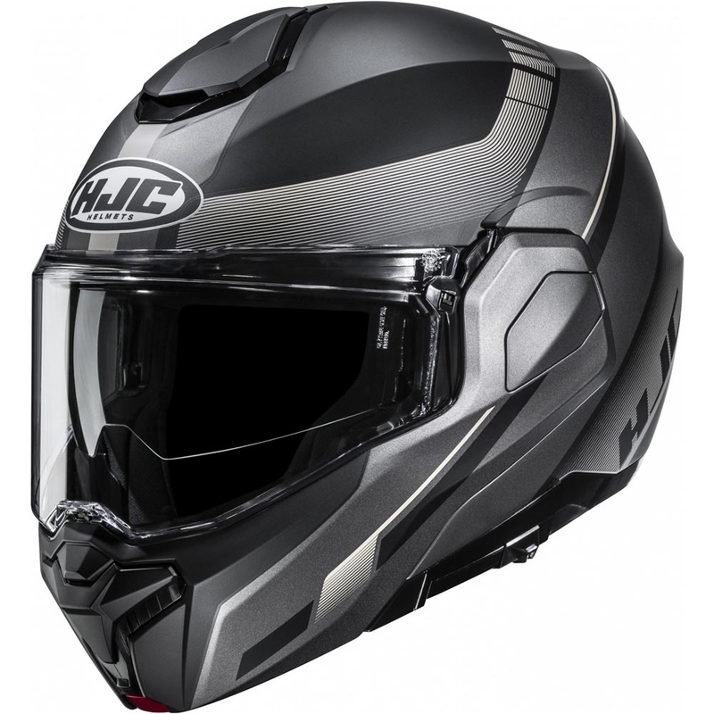 Casco da moto modulare HJC i101 Mira MC9SF nero-grigio