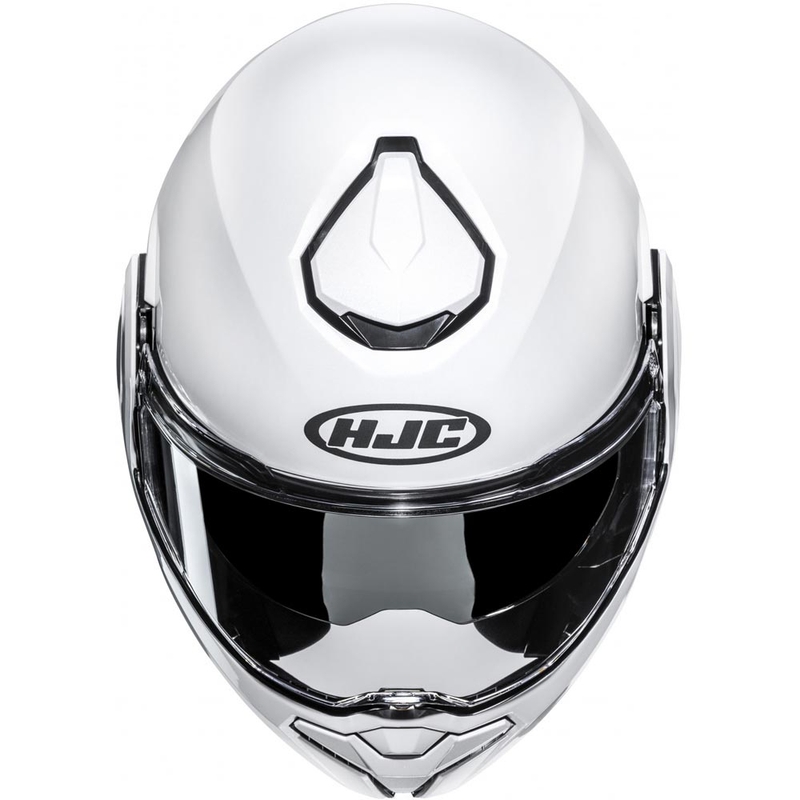 Casco da moto modulare HJC i101 Solid, colore bianco perla.