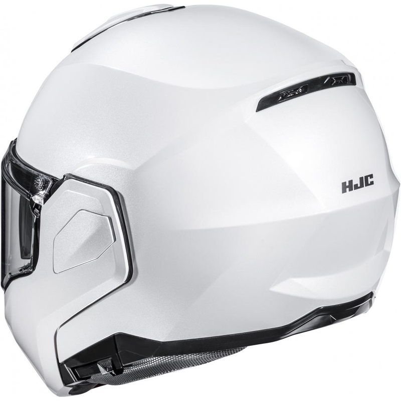 Casco da moto modulare HJC i101 Solid, colore bianco perla.