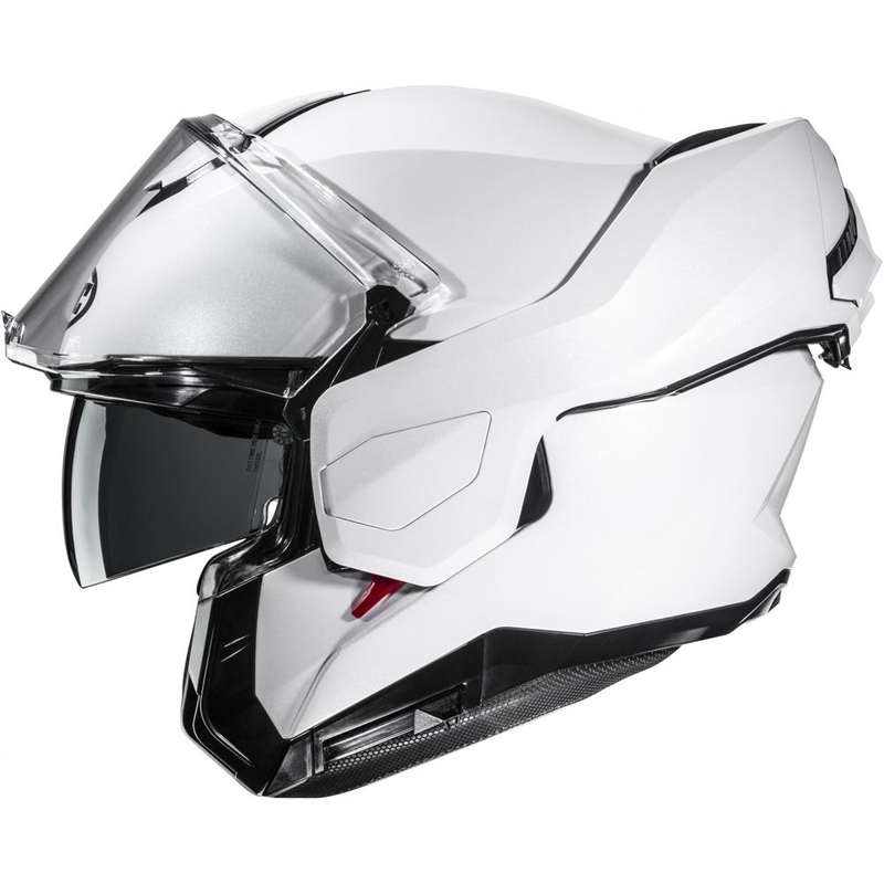 Casco da moto modulare HJC i101 Solid, colore bianco perla.