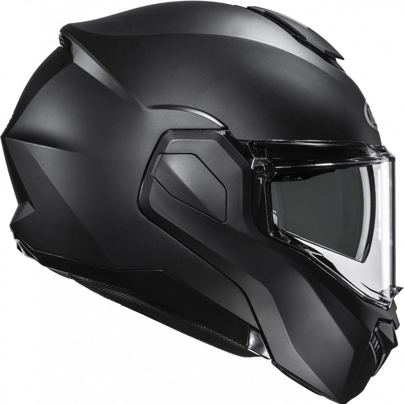 Casco da moto apribile HJC i101 Solido nero semi-opaco