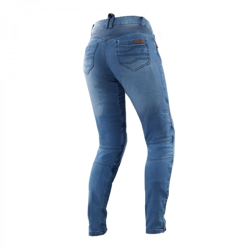 Jeans da motociclista da donna modello allungato Shima Jess blu