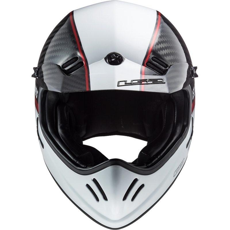 Casco da motocross LS2 MX471 Xtra Yard bianco-nero-rosso