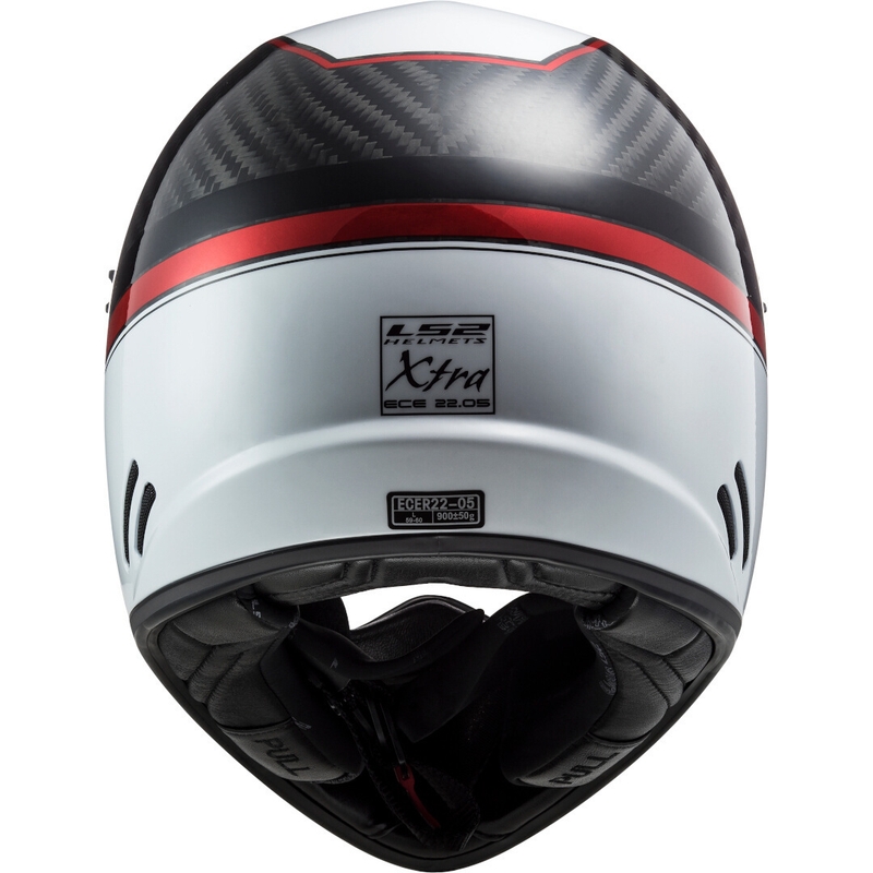 Casco da motocross LS2 MX471 Xtra Yard bianco-nero-rosso