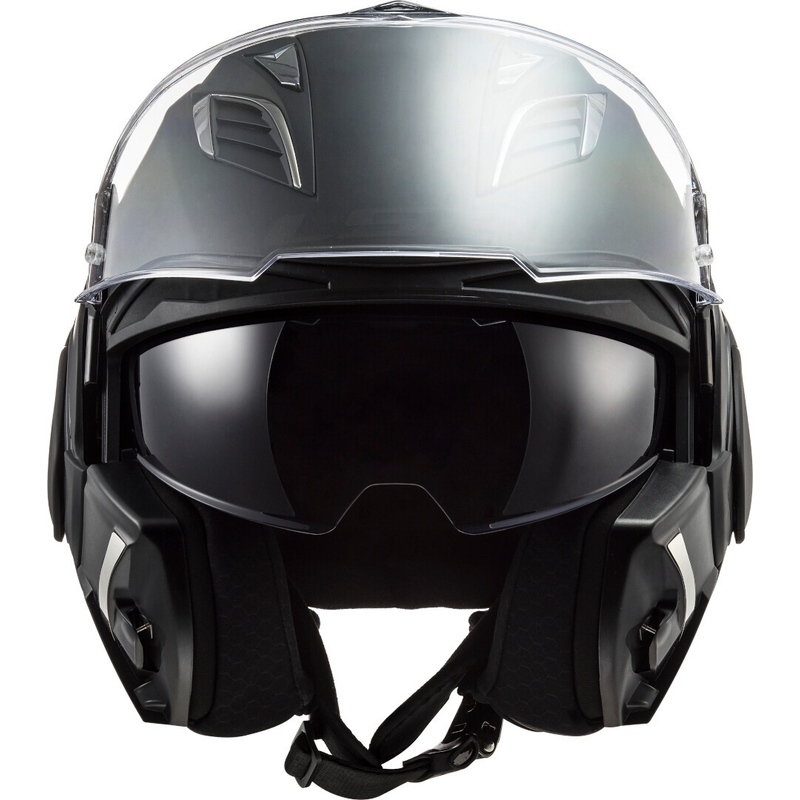 Casco moto ribaltabile LS2 FF900 Valiant II Noir nero opaco