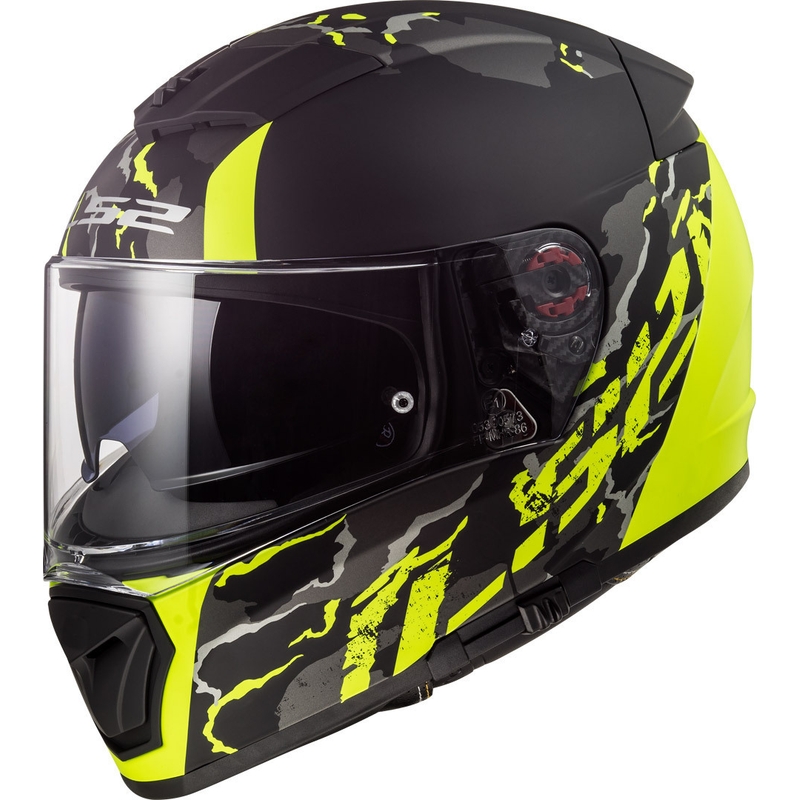 Integrální přilba na motorku LS2 FF390 Breaker Feline černo-fluo žlutá výprodej