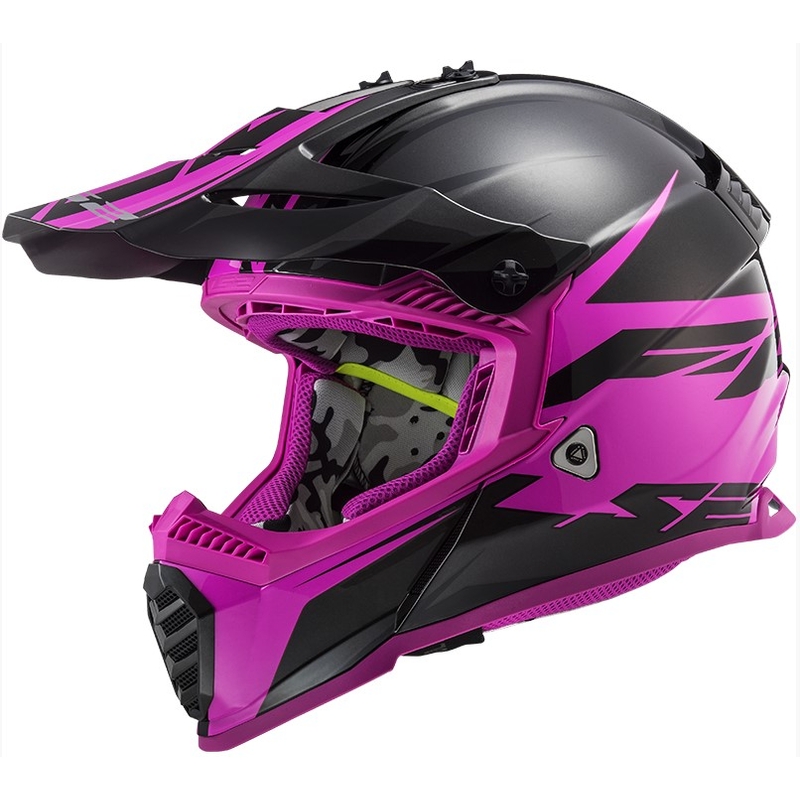 Motokrosová přilba LS2 MX437 Fast Evo Roar černo-fialová