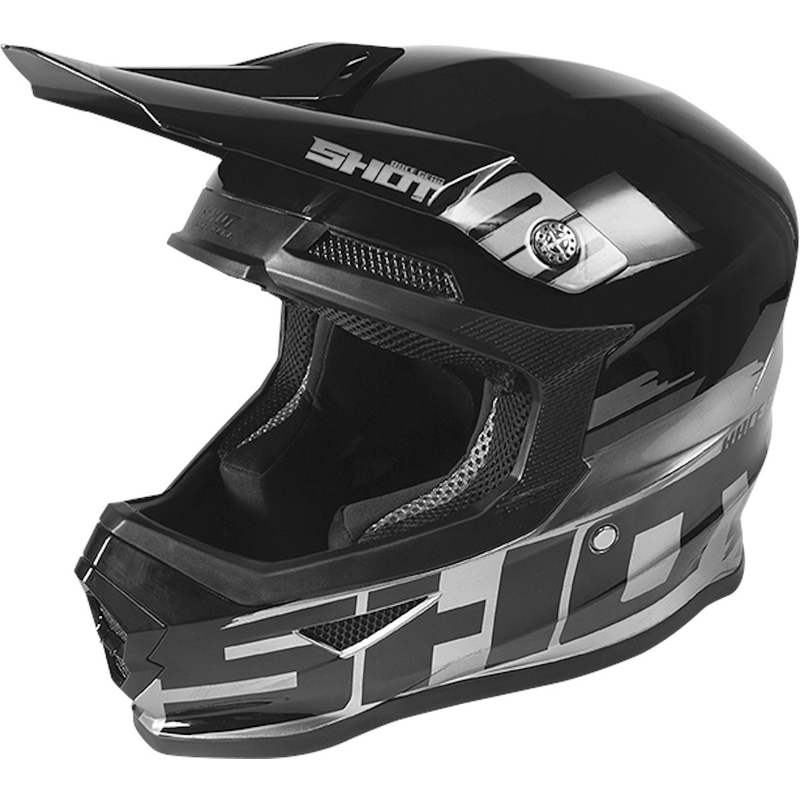 Casco da motocross Shot Furious Brush nero-argento