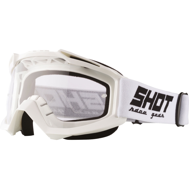 Motokrosové brýle Shot Assault Solid bílé