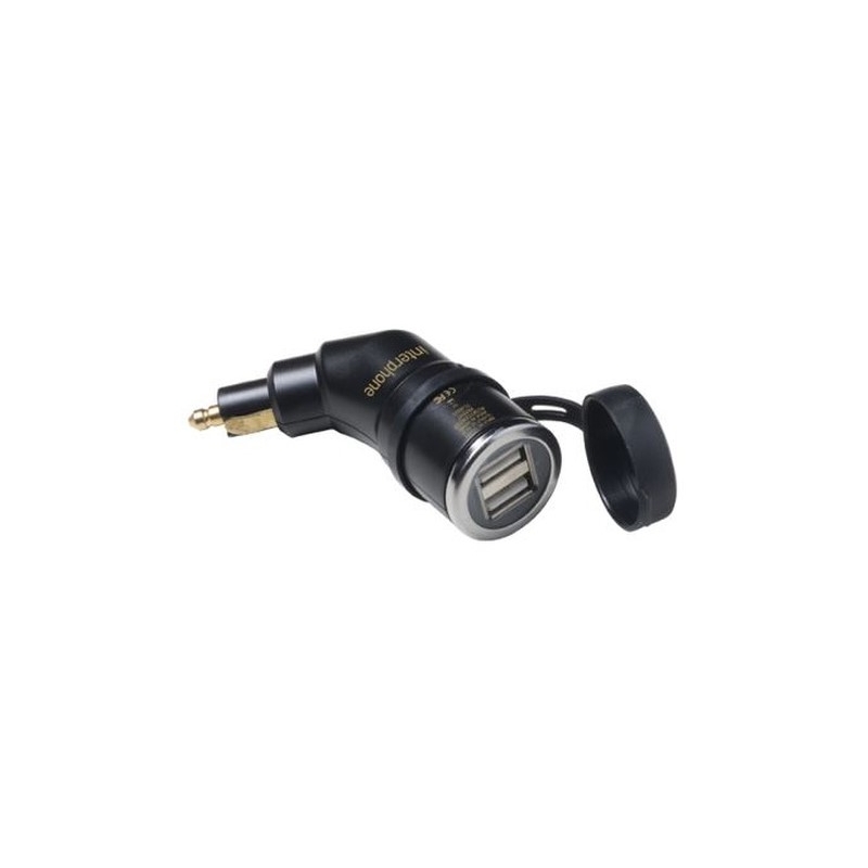 Adattatore DIN Interphone con uscita 2x USB per motocicli, 2A