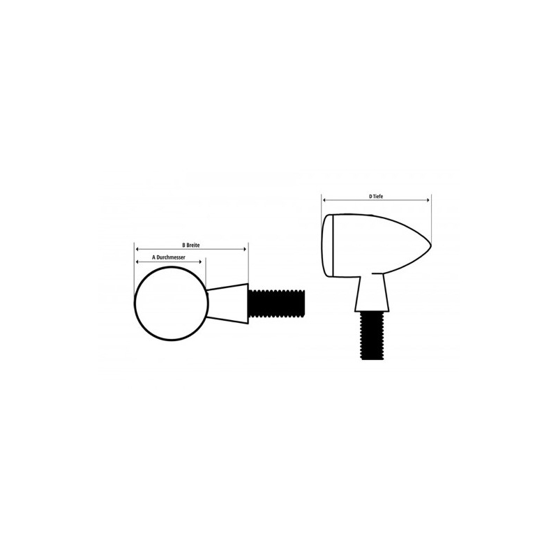 Luce posteriore universale a LED Highsider INTERSTATE con supporto