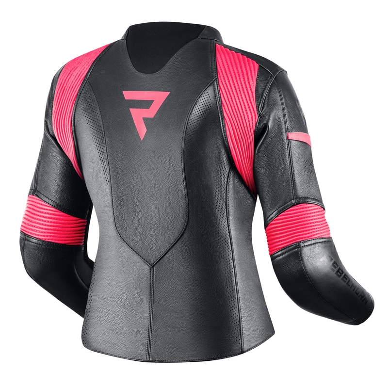 Giacca da moto Rebelhorn Rebel nera e rosa da donna