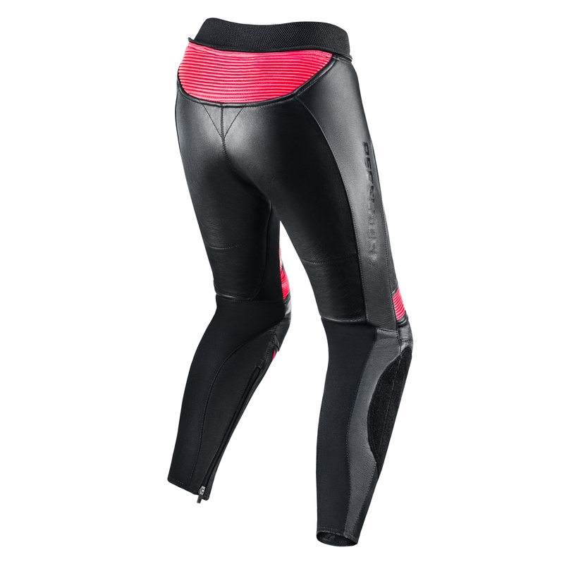 Pantaloni da moto Rebelhorn Rebel neri e rosa da donna