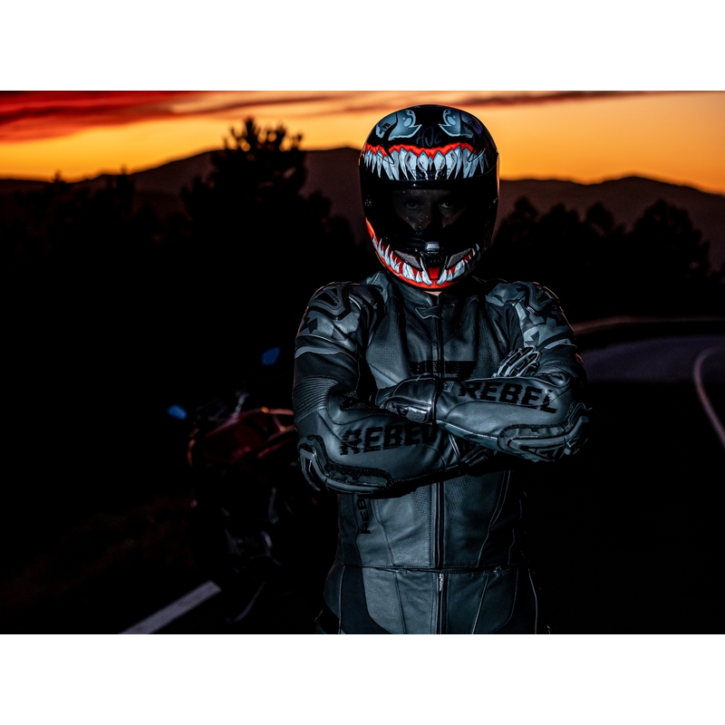 Giacca da motociclista Rebelhorn Rebel nera in saldo Saldi