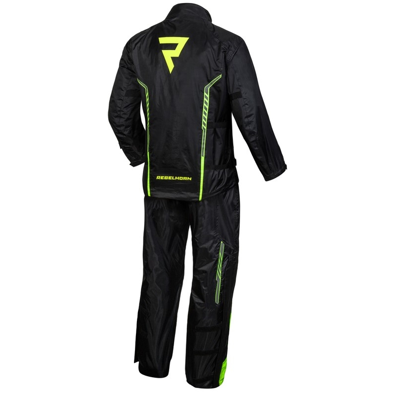 Giacca da moto Rebelhorn Patrol nero-giallo fluo