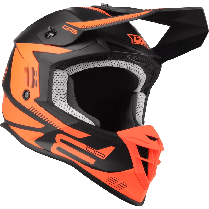 Motokrosová přilba Lazer OR-3 PP3 černo-fluo červená