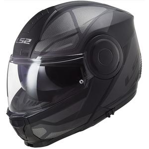 Casco da moto LS2 FF902 Scope Axis nero-titanio, ribaltabile