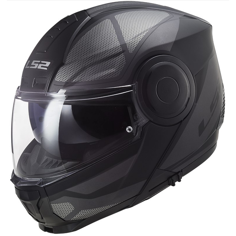 Casco da moto LS2 FF902 Scope Axis nero-titanio, ribaltabile