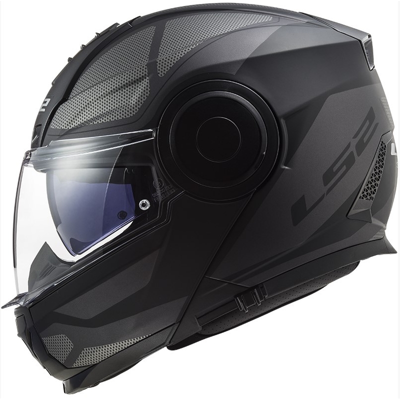 Casco da moto LS2 FF902 Scope Axis nero-titanio, ribaltabile